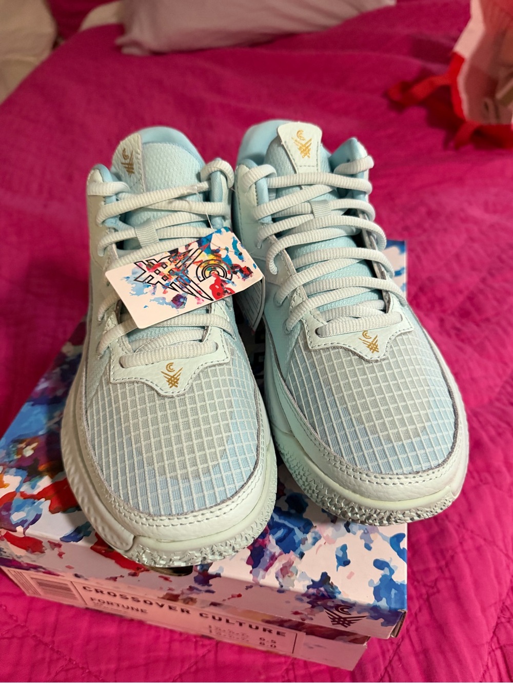 Crossover Culture Kids Light Blue Basketball shoes